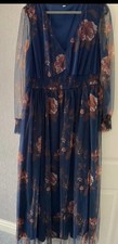 Navy floral maxi for sale  REDRUTH