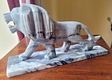 Marble lion statue for sale  WELSHPOOL