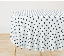 Tablecloth blue polka for sale  ILFORD
