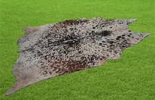 Usado, Tapete de couro de vaca 100% genuíno tapete de área pele de couro 28,42 pés quadrados (66"x62") A-766 comprar usado  Enviando para Brazil