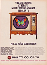 Anúncio impresso vintage 1964 Philco 20/20 visão colorida TV borboleta na tela comprar usado  Enviando para Brazil
