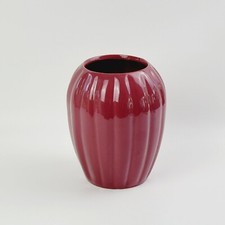 Vaso de flores de cerâmica vermelho borgonha com nervuras 7,5" de altura, acabamento brilhante bosques verticais comprar usado Vaso de flores de cerâmica vermelho borgonha com nervuras 7,5" de altura, acabamento brilhante bosques verticais comprar usado  Enviando para Brazil