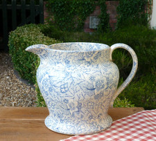 Antique jug blue for sale  BRIDGNORTH