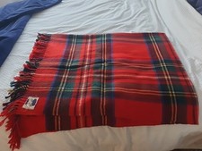 Wool tartan blanket for sale  CLEETHORPES