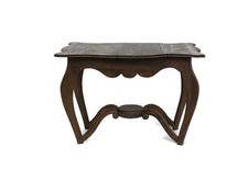 antiga pequena mesa lateral de café ocasional esculpida em madeira celeiro estilo fazenda  comprar usado  Enviando para Brazil