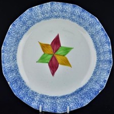 Blue spatterware plate for sale  Bangor