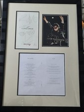 Concorde menu signed for sale  HEMEL HEMPSTEAD