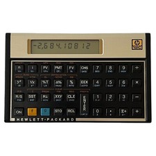 Calculadora financeira HP 12C Hewlett-Packard tom ouro preto testado sem estojo comprar usado  Enviando para Brazil