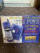 Usado, Telefone sem fio VTECH The Fone 900 MHz VT 62-9111 SeeThru azul década de 1990 vintage comprar usado  Enviando para Brazil