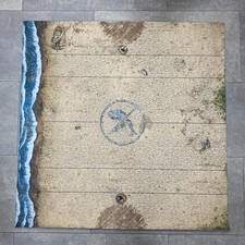 1 NEOPRENE FISHINGMAN'S GUILD BALL PITCH GAMING MAT DEEPCUT STUDIOS 3' X 3', usado comprar usado  Enviando para Brazil
