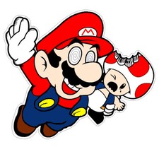 Sticker plastifié mario d'occasion  France
