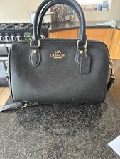 Coach black leather for sale  WIRRAL