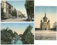 Używany, Warsaw Poland Warszawa Partia 3 1910s Pocztówki na sprzedaż  Wysyłka do Poland