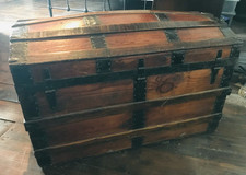 Antique travelling trunk for sale  MARKET RASEN