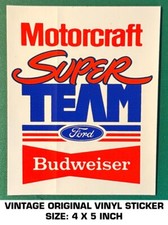 Usado, MOTORCRAFT SUPER TEAM FORD BUDWEISER - ADESIVO DECALQUE DE VINIL ORIGINAL VINTAGE comprar usado  Enviando para Brazil