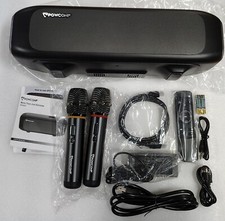 Máquina de karaokê com 2 microfones, 2.1 canais, subwoofer, áudio de home theater comprar usado  Enviando para Brazil