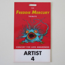 Queen 'Freddie Mercury Tribute Concert' 1992 Artist 4 Backstage Pass Wembley UK comprar usado  Enviando para Brazil