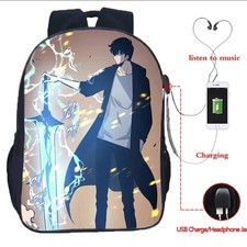 Mochila Versión Jin Woo de Negocios Escolar Solo Nivelación Carga USB Phone Tubo comprar usado  Enviando para Brazil