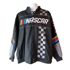Jaqueta de corrida JH Design NASCAR quadriculada frente de encaixe total masculina preta tamanho 2XL comprar usado  Enviando para Brazil