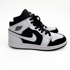 Tênis Nike Air Jordan 1 retrô smoking médio preto branco juvenil EUA 5Y 554724-113 comprar usado  Enviando para Brazil