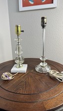 Abajures de mesa vintage de vidro e metal – Conjunto de 2 comprar usado  Enviando para Brazil