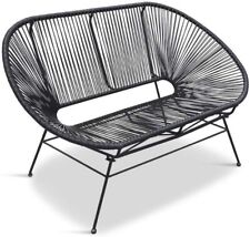Seater black textile for sale  LONDON