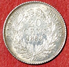 Magnifique centimes 1860 d'occasion  Laruscade