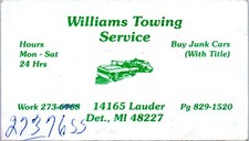 Williams towing service for sale  Flushing