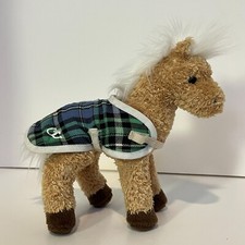 Casaco cobertor vintage Douglas pelúcia cavalo de pelúcia brinquedo de abraço pônei 7" branco bronzeado GC comprar usado  Enviando para Brazil