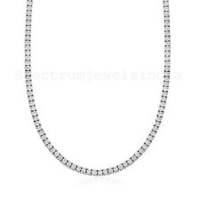 Colar de corrente de tênis natural SI/H diamante ouro branco 14k presente de aniversário 4,20 quilates, usado comprar usado  Enviando para Brazil