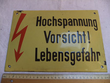 Emailschild hochspannung vorsi gebraucht kaufen  Kamenz-Umland