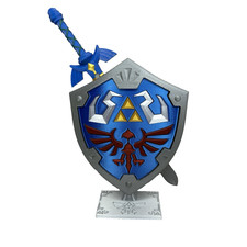 Legend of Zelda Master Sword Hylian Shield tela impressa em 3D 11"" comprar usado Legend of Zelda Master Sword Hylian Shield tela impressa em 3D 11"" comprar usado  Enviando para Brazil
