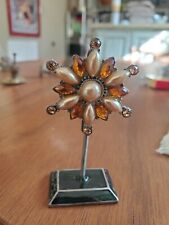 Usado,  Porta-cartões de mesa 2 1/2" de altura pérola strass nota flor prata preto comprar usado  Enviando para Brazil