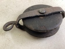 Vintage wooden pulley for sale  SKIPTON