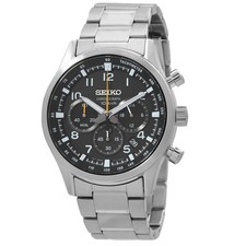 Relógio masculino Seiko Sport cronógrafo quartzo mostrador preto SSB447P1 comprar usado  Enviando para Brazil