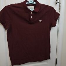 Camisa polo masculina Aeropostale manga curta GG vermelha borgonha 100% algodão, usado comprar usado  Enviando para Brazil