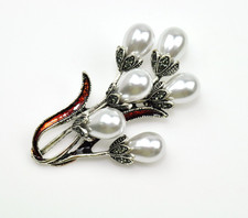 Silver tone flower for sale  San Diego