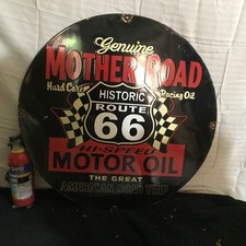 ÓLEO DE MOTOR MOTHER ROAD GASOLINA PORCELANA POSTO DE GÁS 30 polegadas lado único comprar usado  Enviando para Brazil