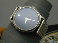 MOVADO RELÓGIO MUSEU MASCULINO MOSTRADOR PRETO CRISTAL DE SAFIRA 46X39MM, usado comprar usado  Enviando para Brazil