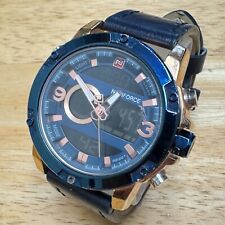 Relógio de quartzo masculino Naviforce ouro rosa azul analógico digital alarme cronógrafo nova bateria comprar usado  Enviando para Brazil