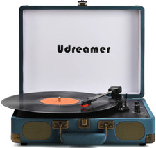 Gravador de vinil Udreamer toca-discos 3 velocidades com Bluetooth, mala portátil comprar usado  Enviando para Brazil