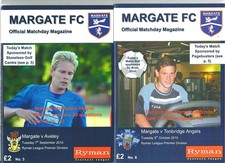 Margate home programmes for sale Margate home programmes for sale  SHERBORNE