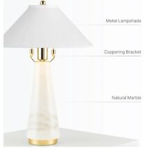 Abajur de mesa MAGCHARM, abajures de cabeceira com lâmpada LED 4W, base de mármore natural, metal , usado comprar usado  Enviando para Brazil