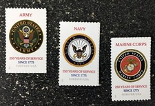 2025USA Forever Army & Navy & US Marines - Conjunto de 3 selos perfeitos únicos comprar usado  Enviando para Brazil