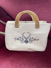 Leinen handtasche holzgriff gebraucht kaufen  Bad Kohlgrub