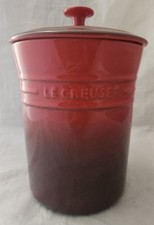 Le Creuset CERISE grés vermelho frasco de 3,5 quartos com tampa **APOSENTADO** comprar usado  Enviando para Brazil