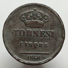 Tornesi 1848 raro usato  Villaricca