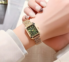 Women gold rectangle for sale  LONDON