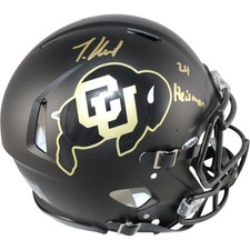 Capacete profissional Travis Hunter assinado Colorado Buffaloes Heisman Beckett Witness 51408, usado comprar usado  Enviando para Brazil