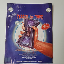 TERROR ON TAPE 1985 Loja de Vídeo VHS Promo Anúncio Slick Flyer Terror Gore comprar usado  Enviando para Brazil